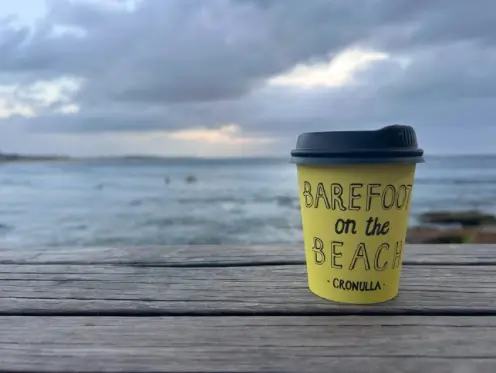 Barefoot on the beach cafe
