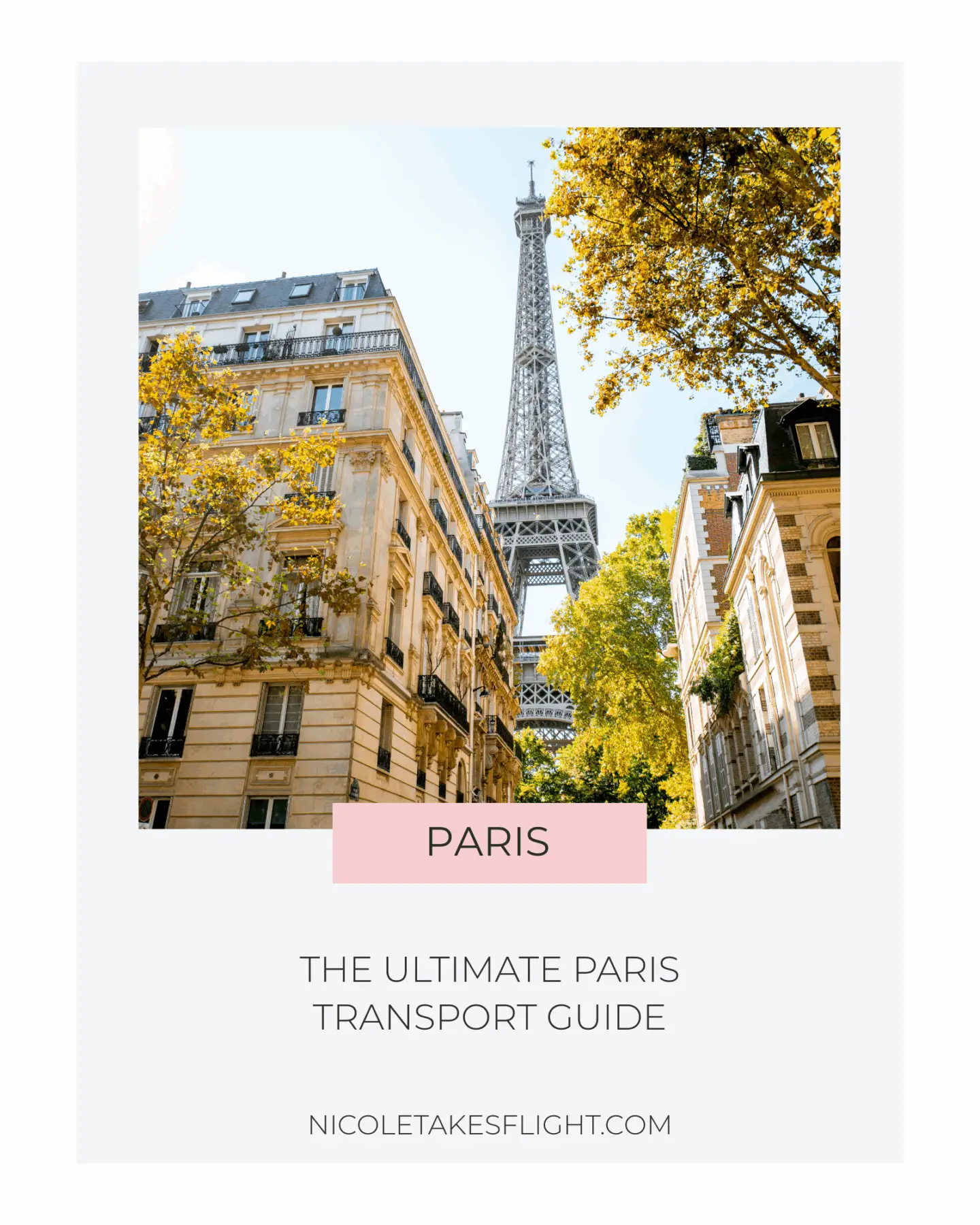PARIS TRANSPORT GUIDE COVER