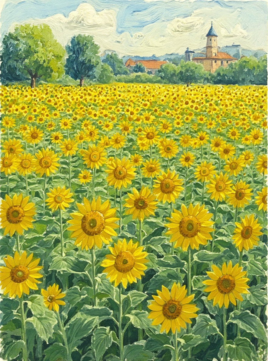 Sunflowers in Tuscany