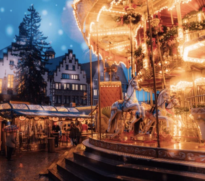 Christmas Market with ferris wheel