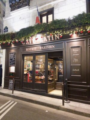 Entrance to Cafe Latin in Paris