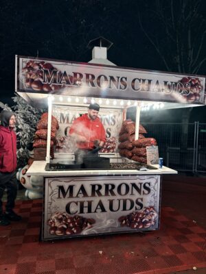 Marrons Chauds Stall at Paris Christmas Market