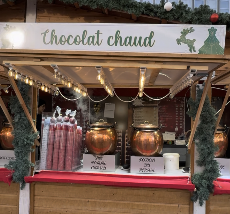 Chocolat Chaud at Christmas Market in Paris